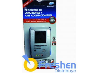 Protector de Tensión PR5 2500W Lavarropas y Aire Acondicionado