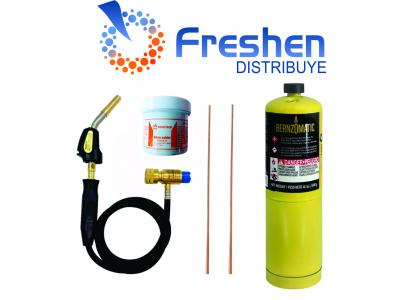 Kit Pico Soldador con manguera y chispero + fundente + 2 varillas + lata Map