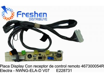 Placa Display Con receptor de control remoto 467300054R  Electra - NWNG-ELA-D V07      E228731