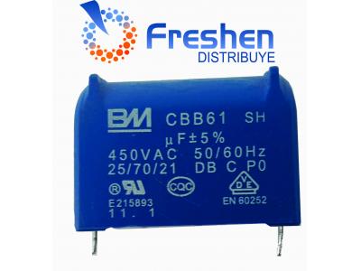 Capacitor de marcha cuadrado con pines para Soldar 1.5 µF/450V