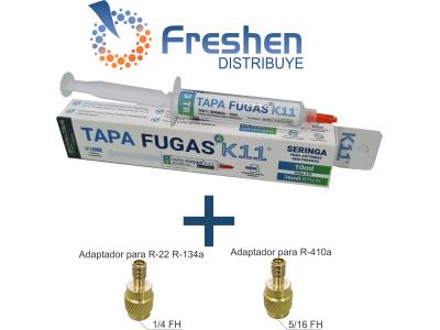 Tapa Sella fuga k11 Jeringa x 10 ml Nueva Formula Hasta 3 TR  + adaptador 1/4 FH  + adaptador 5/6 FH