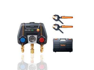 Manifold testo 550i Smart Kit - Manifold digital via App con sondas de temperatura inalámbricas y maletín