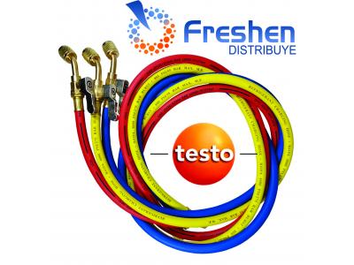 Juego de mangueras TESTO X 3 unidades con llaves de corte largo 1.5 mt conexión 1/4 x 1/4   0086 0063