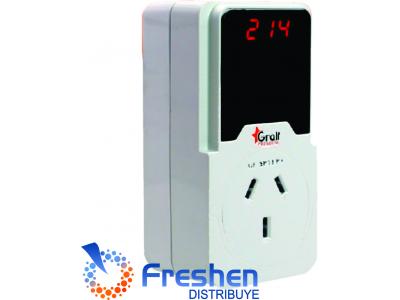 Protector Alta Baja Tensión Digital Configurable Heladera Lavarropa AA  13a 220v  GF-SP13-P+