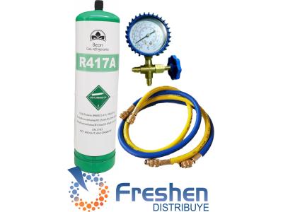 Kit De Carga Aire Acondicionado R-417 + Mamifold + Mangueras  Reemplazo R-22