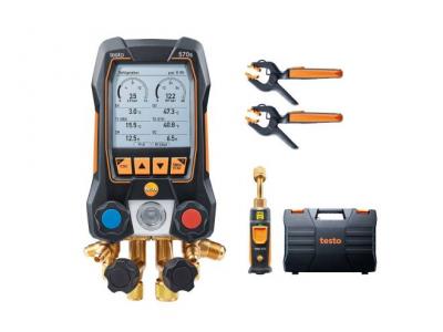 Manifold testo 570s Smart Kit 2 - Manifold Digital con sondas de temperatura inalámbricas, maletín y Sensor de vacio 552i