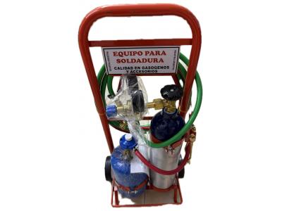 Soldadora OXIGAS DE 1KG gas X 1/2MT oxigeno aluminio c/carrito