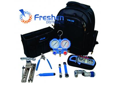 Kit VALUE con Maletin VTB-8C     Manifold R-410+ Cortadora + Pestañadora 808i + Expansor 22 + escariador vtt-5 + 2 Llaves Criquet + Pinza Amperometrica