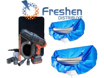 Kit  Hidro lavadora a Batería Cooltech  400 W Juego de + 2 Fundas Para Lavar Aire Acondicionado Split  W-SB1836  HASTA 4500FRIG +  W-9018 hasta 8000 frig