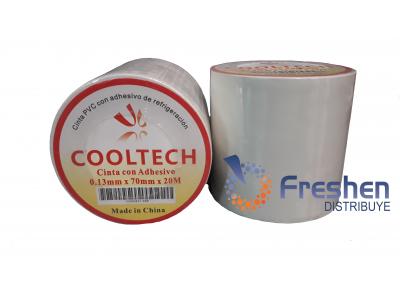 Cinta Plastica Blanca con adhesivo COOLTECH x 20mt