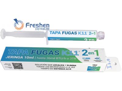 K11 2 en 1  Tapa fuga + contraste Jeringa 10ml