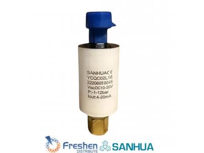 Sensor de presión serie YCQC - Sanhua 0-12 BAR  SALIDA 4 a 20 mA  YCQC02L 18 Rosca 1/4 flare Hembra