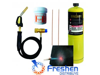 Kit Pico Soldador con manguera y chispero + fundente + 2 varillas + lata Map + Paño de 30 x 20