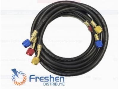 Juego de Mangueras para Manifold Premium Negra Largo 150cm Apta R-22- R134