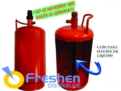 Garrafa Recargable de 2 KG con Pescador ideal R410  Naranja